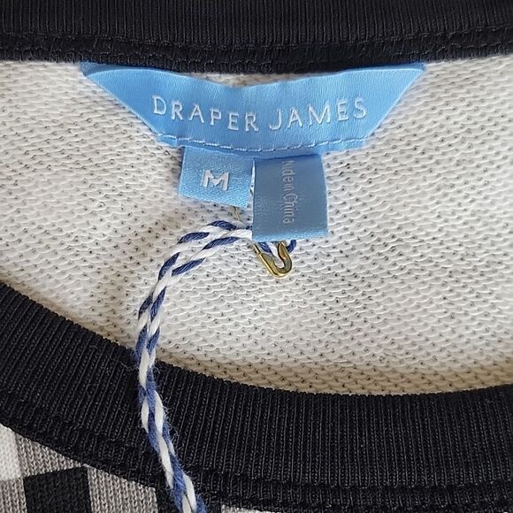 DRAPER JAMES Natalie Gingham Sweatshirt Size Medium NWT - Picture 6 of 10